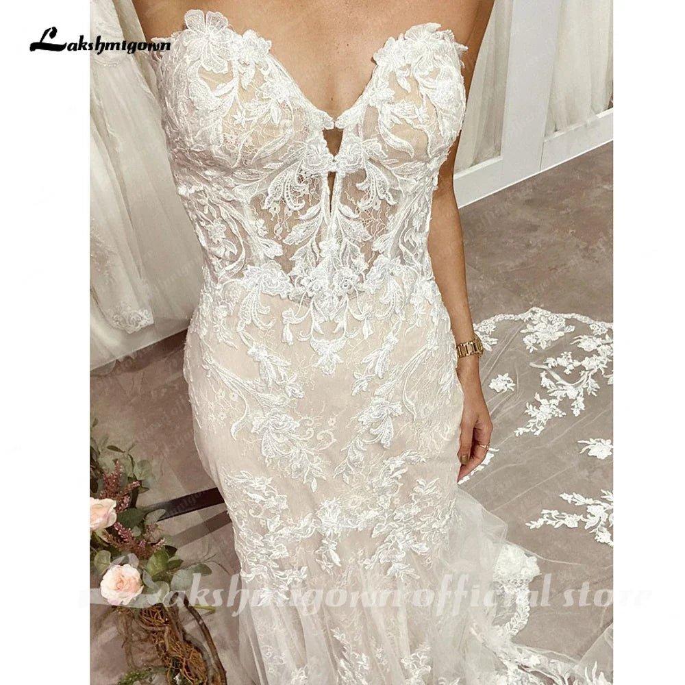 NumberSea Beach Off White Off Shoulder Boho Wedding Dress 2025 Women Mermaid Bridal Gown vestidos para mujer