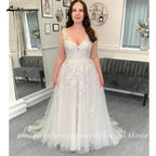 NumberSea Beach Wedding Dresses 2025 A-Line Sleeveless Lace With Appliques 2025 Spring & Summer Bridal Gown