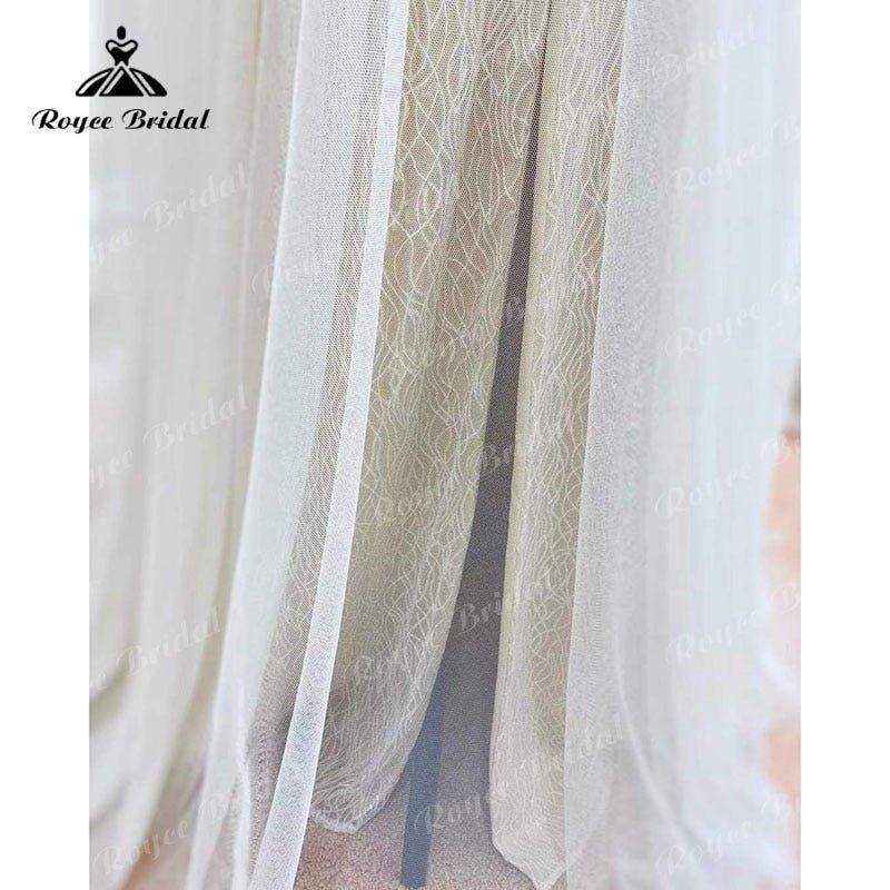 NumberSea Blush Pink Wedding Dress Tank V Neck Lace Applique Sleeveless Split Side Shiny Wedding Gowns vestido de novia de tul Bridal Gown