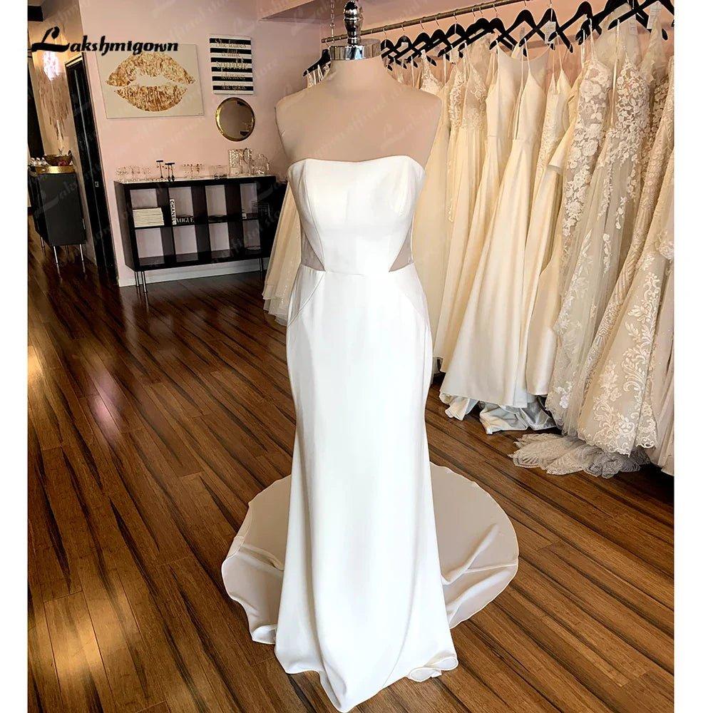 NumberSea Bridal Crepe Mermaid Wedding Dress 2025 Trouwjurken Vintage Sweetheart Boho Wedding Gowns Vestidos de Nova