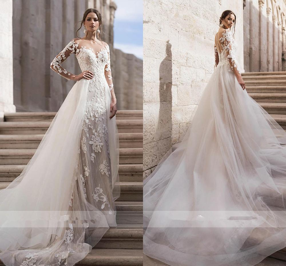 NumberSea Cheap White Jumpsuits A Line Wedding Dresses Sweetheart Lace Satin With Overskirts Bridal Gowns Pants Dress Vestidos De Novia