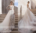 NumberSea Cheap White Jumpsuits A Line Wedding Dresses Sweetheart Lace Satin With Overskirts Bridal Gowns Pants Dress Vestidos De Novia