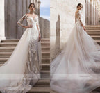 NumberSea Cheap White Jumpsuits A Line Wedding Dresses Sweetheart Lace Satin With Overskirts Bridal Gowns Pants Dress Vestidos De Novia