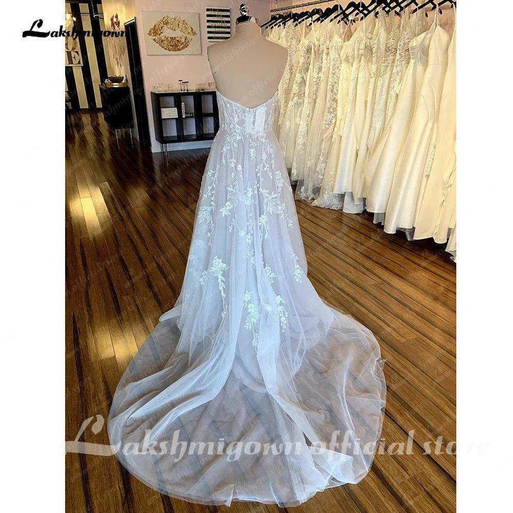 NumberSea Lace Boho Wedding Dress For Women Brautkleid 2025  Sweetheart  Bridal Church Lace Wedding Gowns