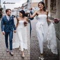 NumberSea Long Sleeves A Line Princess Wedding Dress Lace Appliques