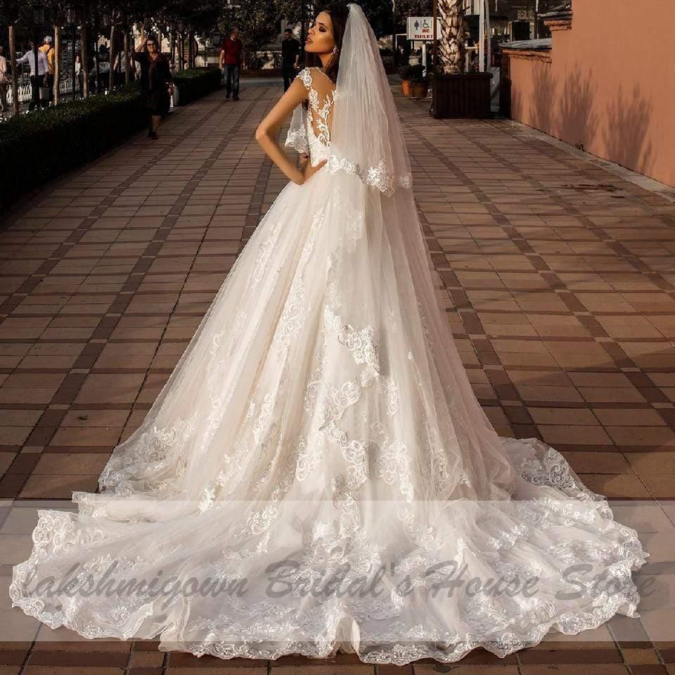 NumberSea Luxury African Wedding Gowns Muslim Wedding Dresses