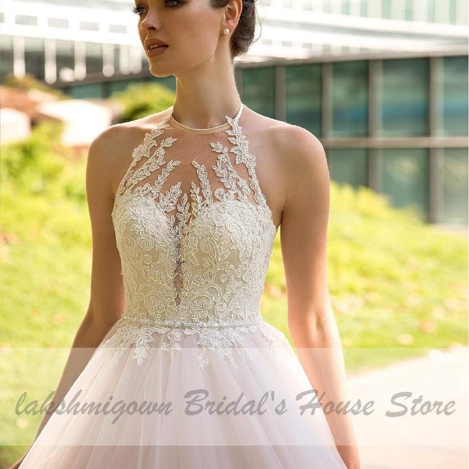 NumberSea Princess Blush Pink Tulle Wedding Dress