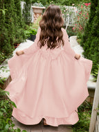 A-line Satin Asymmetrical Flower Girl Dress