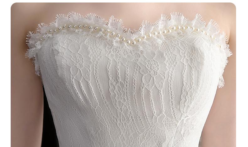 NumberSea Vestido De Noiva 2021 New Front Short Long Back Strapless Wedding Dress Sweet Bride Dress With Train Custom Made Wedding Gown L